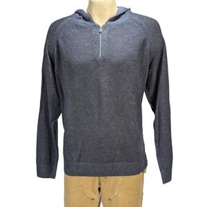 Peter Millar Crown Men's Linen Merino Wool Quarter Zip Hoodie Sz XL NWT $395